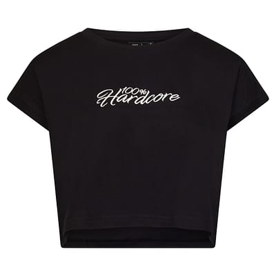 100% Hardcore Cropped T-shirt Established Zwart